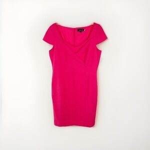 strapless open back dress Teri Jon by Rickie Freeman Women's One-Shoulder Satin Gown - Hot Pink main image 0